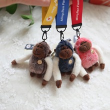 大明猩小猩猩鑰匙扣毛絨玩具猴子公仔書包掛飾包包飾品大掛件禮品