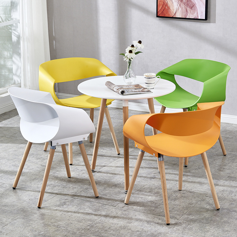 Negotiation Table and Chair Combination Nordic Simple Modern Personality Creative Reception Rest Area Leisure Plastic Table and Chair Combination