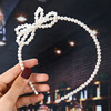 Woven hair accessory for bride handmade, Japanese headband from pearl, hairgrip with bow, hairpins, Korean style