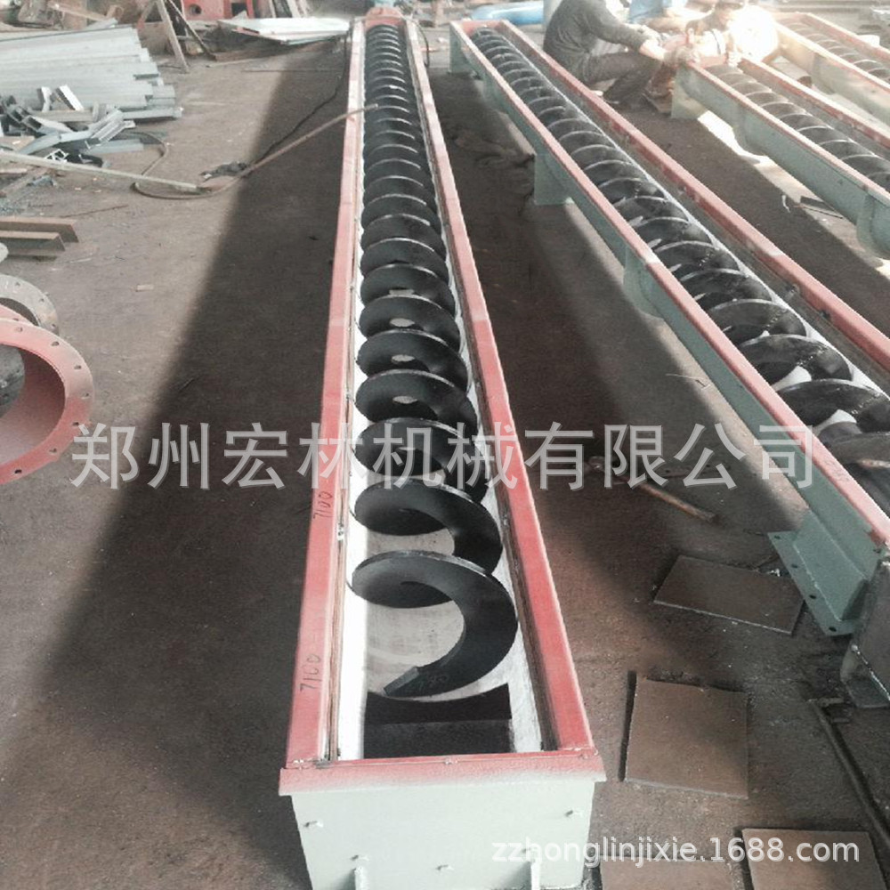 水平无轴螺旋输送机 LSW无轴螺旋给料机 生活垃圾螺旋输送机厂家