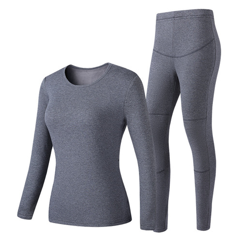 Winter smart thermal underwear plus velvet and thickened USB electric heating couple set home wear warm pants underwear