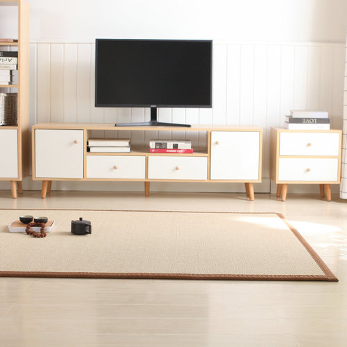 Japanese tatami cool mat woven bamboo carpet living room bed side crawling mat bedroom balcony bay window seat cushion foldable