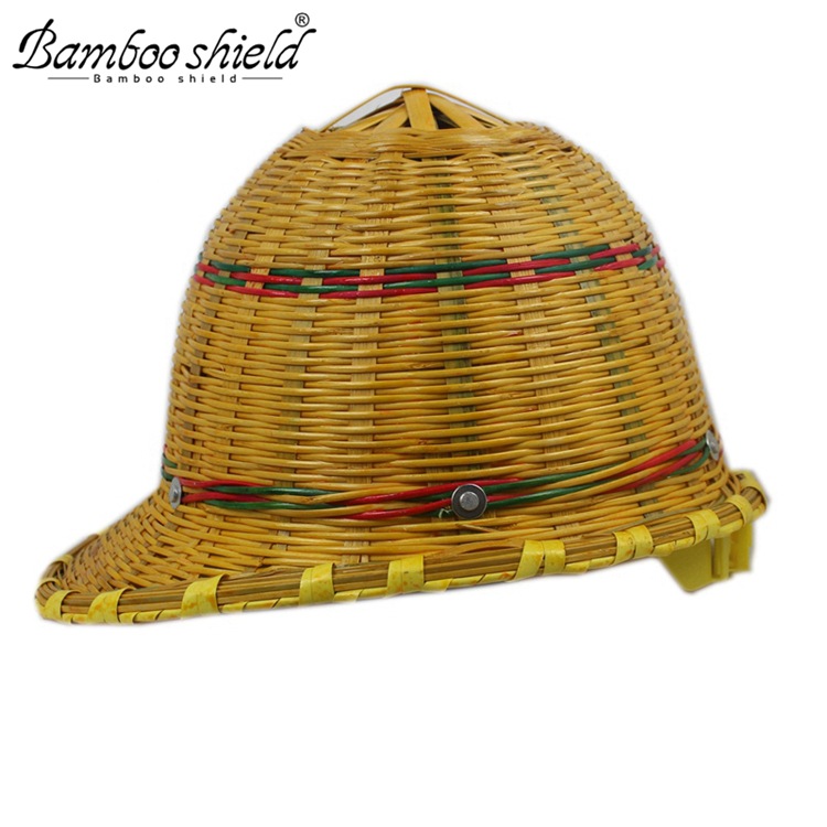 Bamboo shield牌竹编安全帽透气工程竹帽竹制工地防护施工安全帽