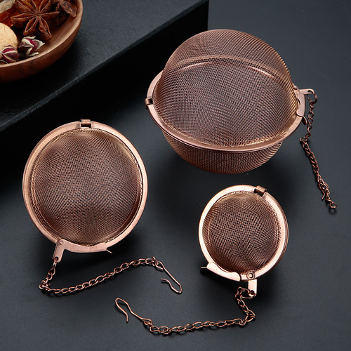 304 stainless steel filter mesh chain tea ball, kitchen small tool hot pot seasoning ball, soup broth dipping sauce flavoring ball