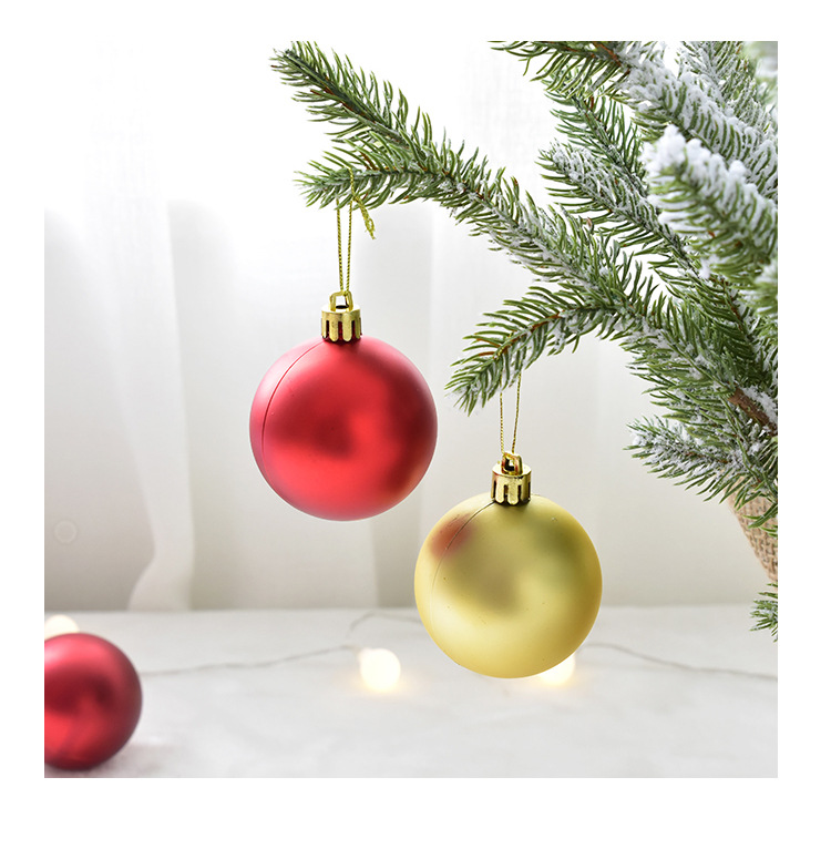 Creative Cartoon Christmas Tree Christmas Decorations Matte Colored Balls display picture 3