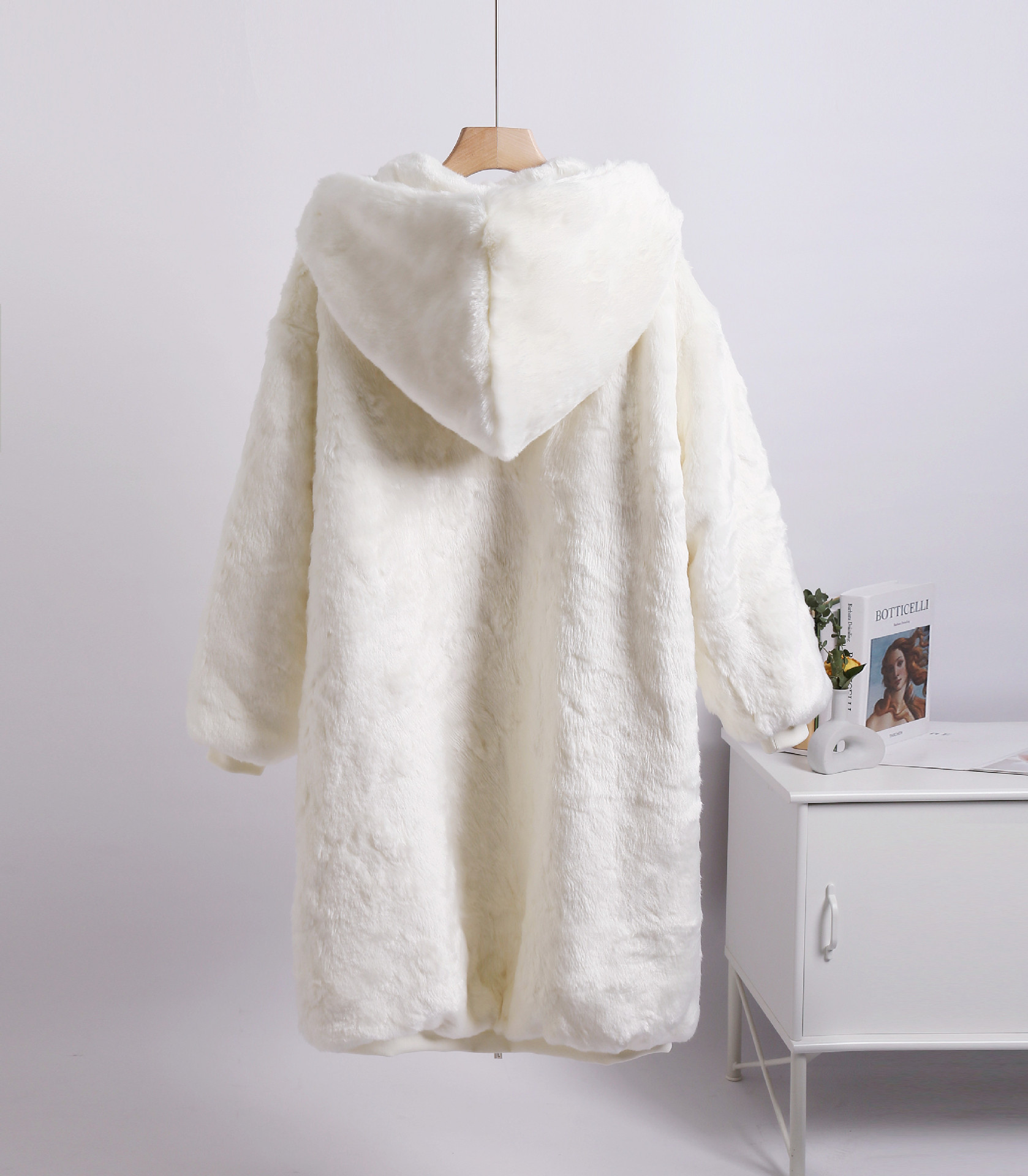 Women's clothing autumn and winter new Gigi same style rex rabbit fur thick long hooded fur coat fur coat for women_voghion.com