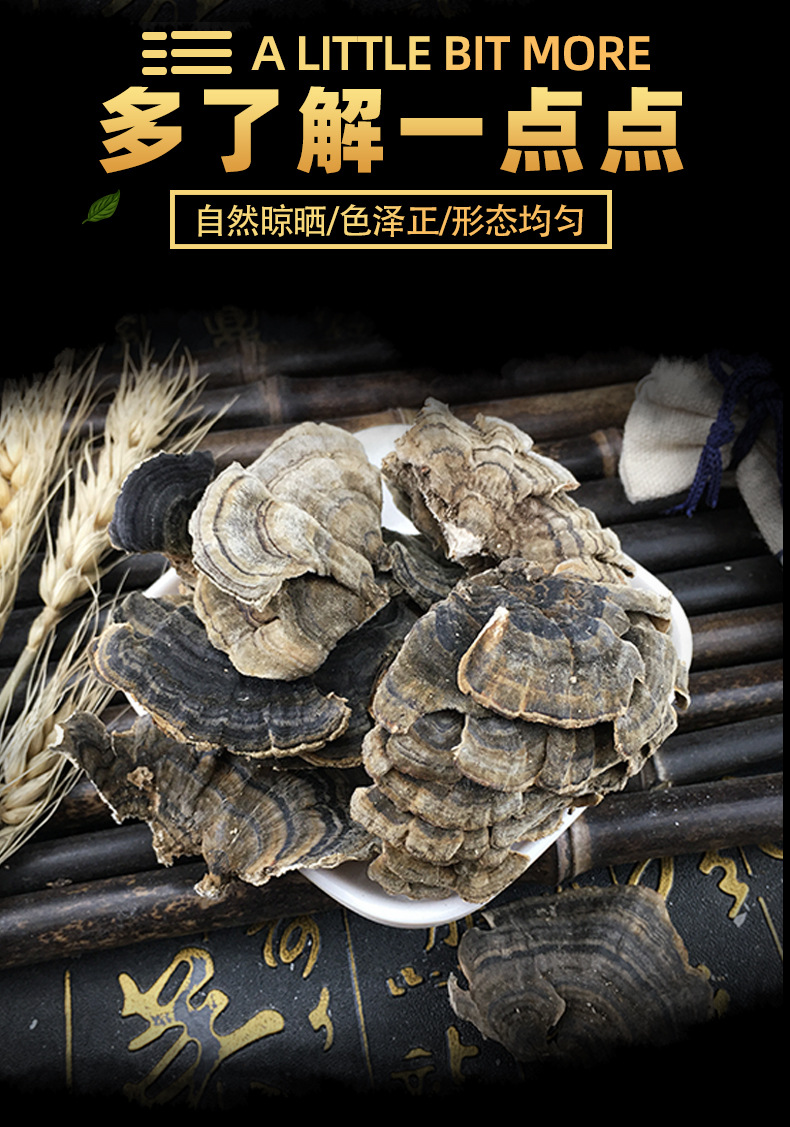 Yun Zhi Coriolus Mushroom Dried Cloud Polypore Slices Traditional Herbal Decoction Ingredient 500g key features