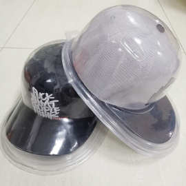 厂家现货供应 高透PVC帽子吸塑包装 棒球帽收纳神器盒 弯檐帽盒