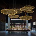 Железо творческий магазин металл декоративный Красивый очарование интернет-кафе в небе звезда Светляк свет провод сеть облака люстра