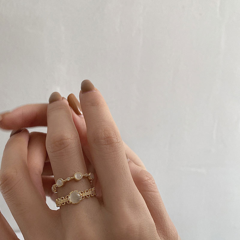 Verstelbare gouden kattenoog ring voor dames designer sieraden_voghion.com
