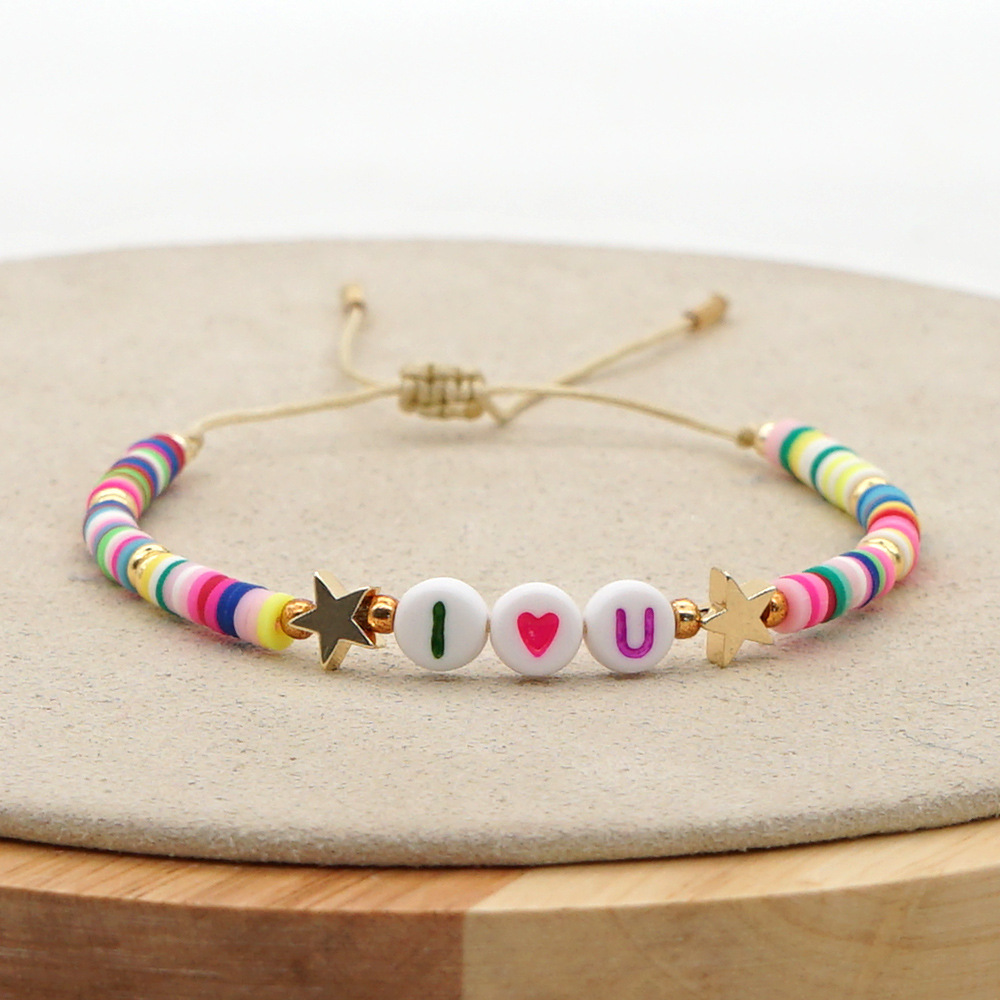 Bohemian Ethnic Mother Mom Letter Bracelet display picture 2