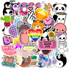 Wholesale 50 Unique Waterproof Removable Amazon eBay Cute Cartoon Luggage Sticker
