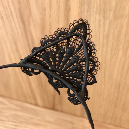 Black lace cat ear headband for women, cute, sweet and sexy headband, thin edge face wash scarf, Korean hairpin headdress