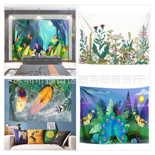 Nordic ins Background Cloth Background Wall Decorative Cloth Tapestry Home Decoration Mural Tapestry Beach Towel