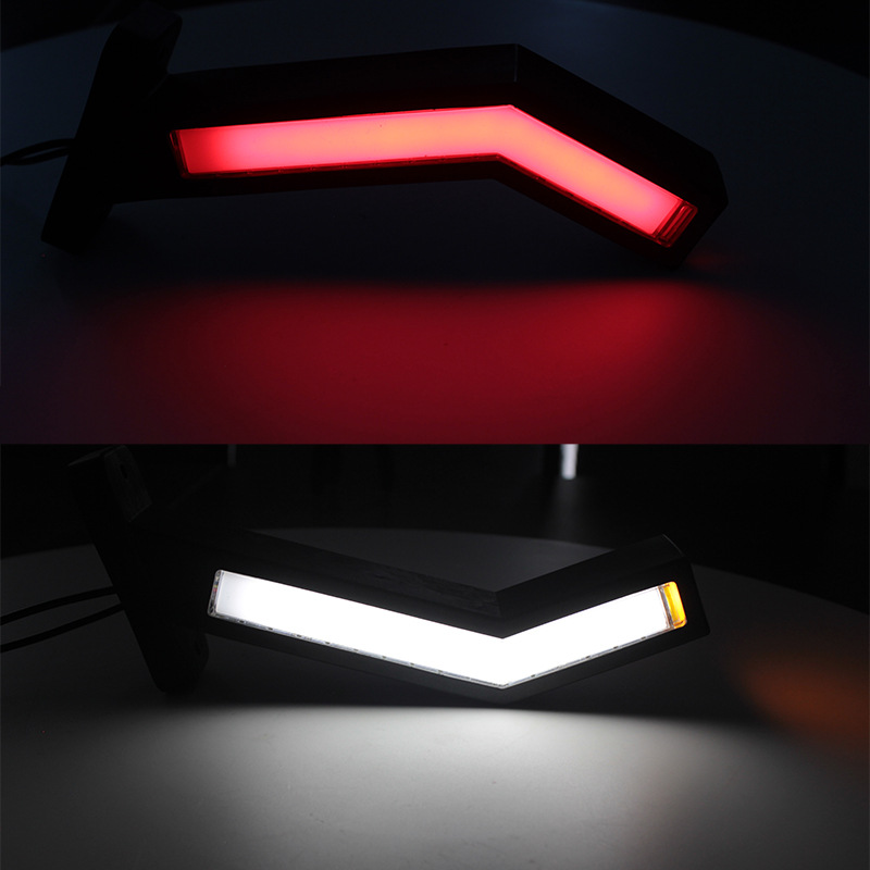 ¡Actualizar! El Comercio exterior suministra accesorios para camiones pesados de dos colores de agua intermitente LED luz lateral del camión luz lateral luz de la cintura