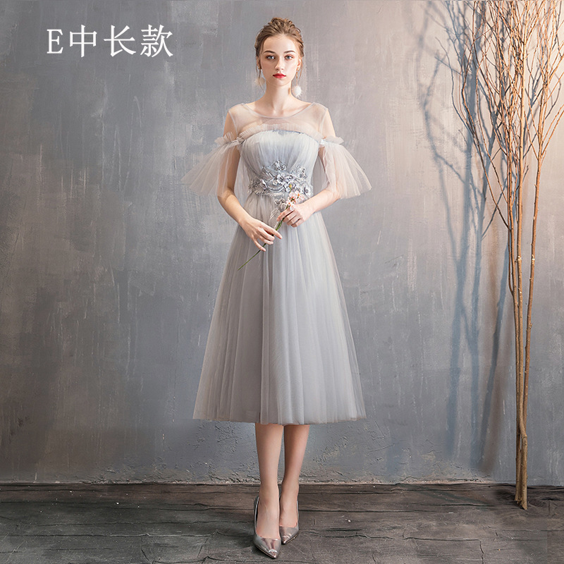Evening dresses prom dress Vestidos de noche evening gowns Bridesmaid Dress season grey boudoir banquet president party evening dress Evening dresses prom dress Vestidos de noche evening gowns Bridesmaid Dress season grey boudoir banquet president party evening dress