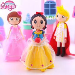 公主動漫卡通彩泥橡皮泥製作 超輕粘土雪花泥 兒童手工diy材料包