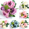 5 heads of England rose simulation flowers Aesthetic European -style silk flower dried flowers high -grade over -the -tab decorative manufacturers wholesale
