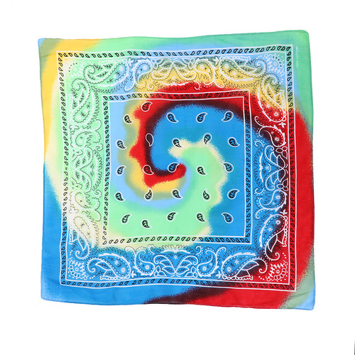 Korean Style Fashion Street Dance Hip-Hop Walnut Flower Scarf Rotation Rainbow Flower Sports Scarf Cycling Cotton Headband Wholesale