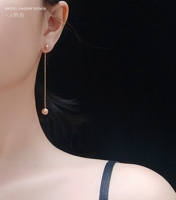 Fashion Steel Ball Titanium Steel Material Non-fading Earrings Wholesale Nihaojewelry display picture 11