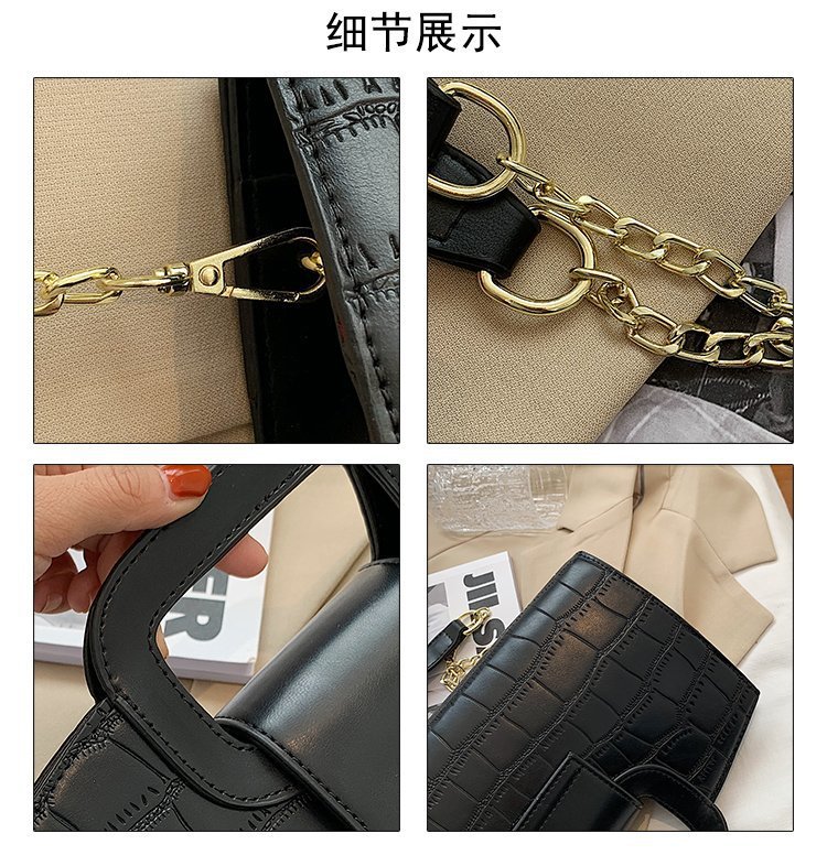 New  Chain French Crocodile Pattern Simple One-shoulder Messenger Handbag display picture 49
