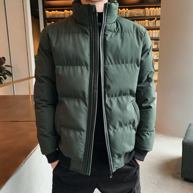 2020 new pattern cotton-padded clothes Cotton Youth Korean Edition leisure time Stand collar thickening Large men's wear man winter coat cotton-padded jacket