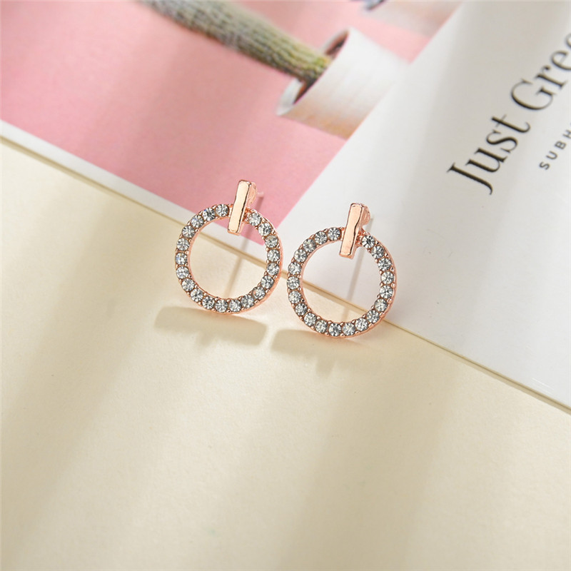 Cartoon Style Geometric Diamond Alloy No Inlaid Earrings Ear Studs display picture 5