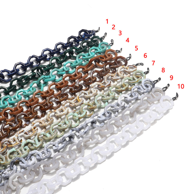 Direct selling acrylic glasses chain simple retro thick glasses rope fashion environmental protection glasses chain non-slip anti-lost Direct selling acrylic glasses chain simple retro thick glasses rope fashion environmental protection glasses chain non-slip anti-lost
