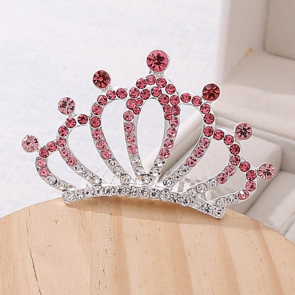 Fashion Crown Alloy Inlay Rhinestones Hair Combs 1 Piece display picture 2