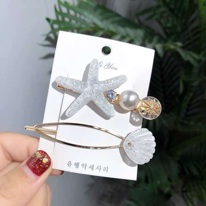 Cute Sweet Women's Mouth Starfish Shell Plastic Hair Clip display picture 11