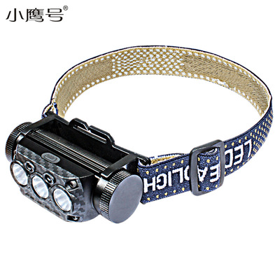 感应头灯夜钓鱼白蓝光充电式大功率远射超亮多光源可换AAA电池|ms