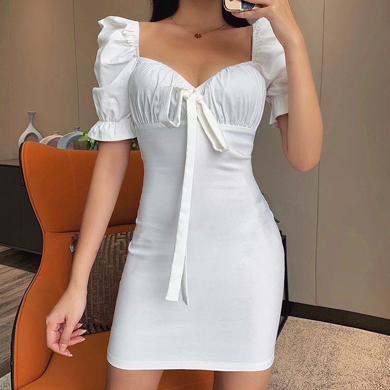 nihaostyle clothing wholesale summer new solid color slim sexy dress NSYLF66018