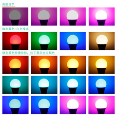 Smart Remote Control RGB Bulb Ball 10W Multicolor Night Market Stall Lamp Colorful LED Bulb E27 Energy Saving Home Atmosphere