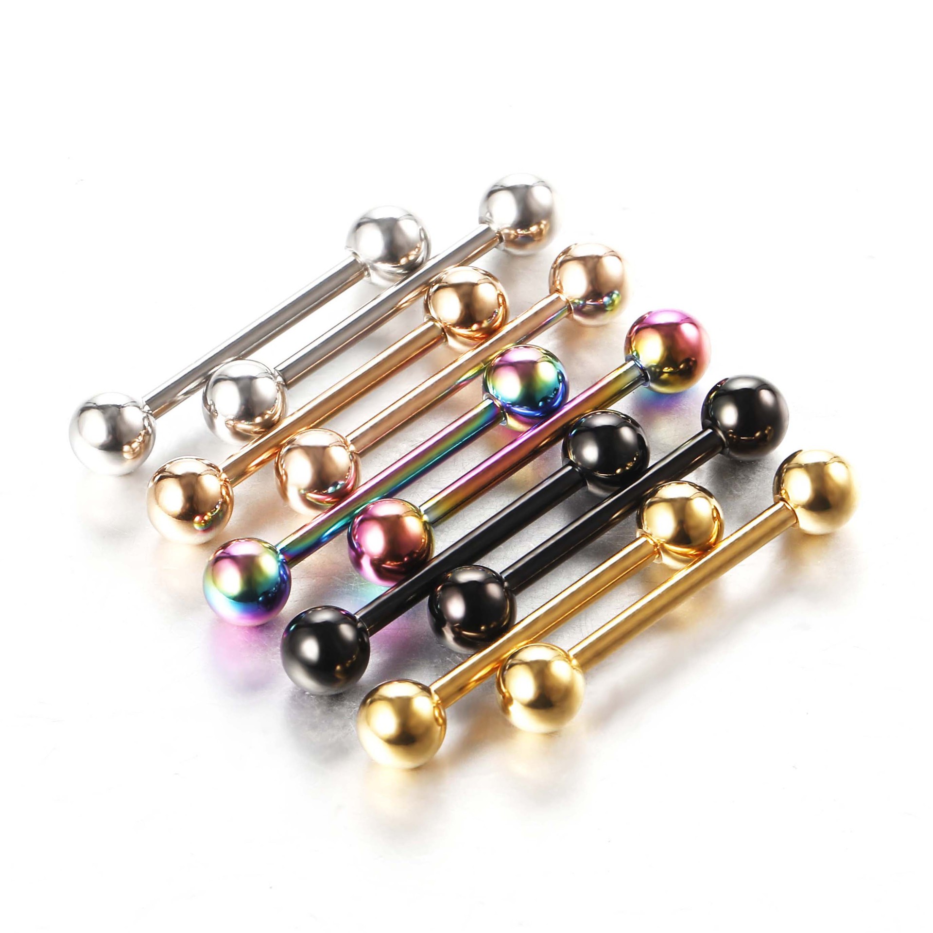 Fashion Solid Color Stainless Steel Plating Tongue Nail 1 Piece display picture 3