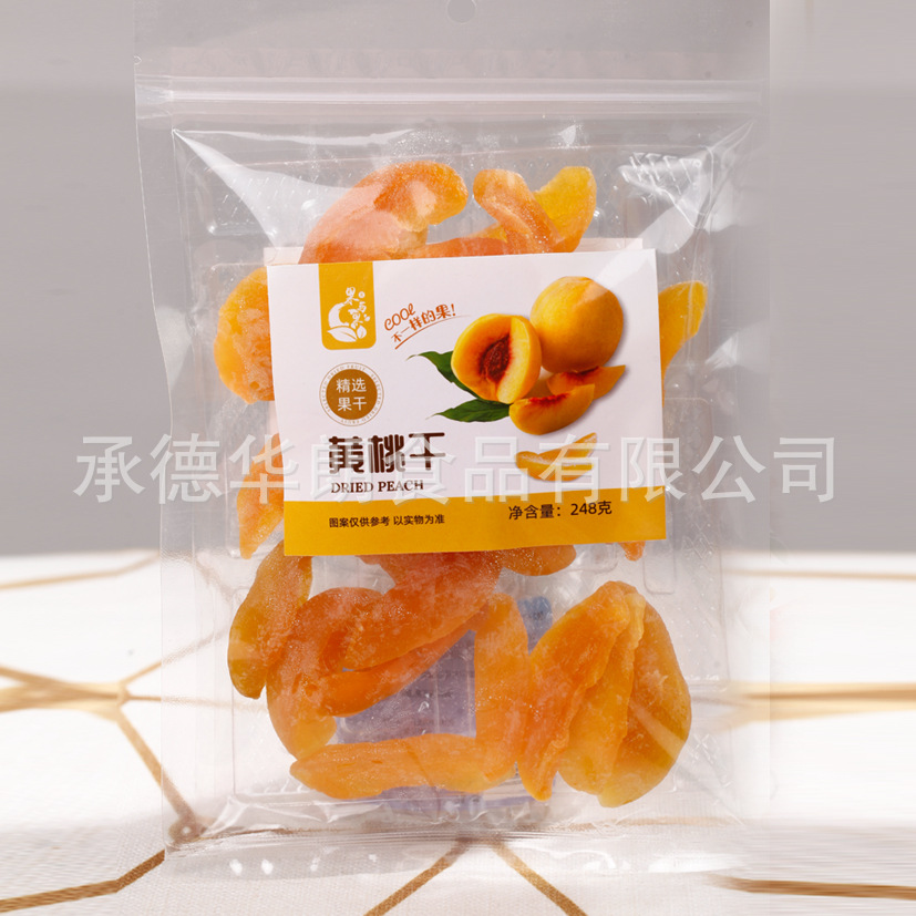 果与果 黄桃干蜜饯果脯休闲零食水果干透明包装桃干248g