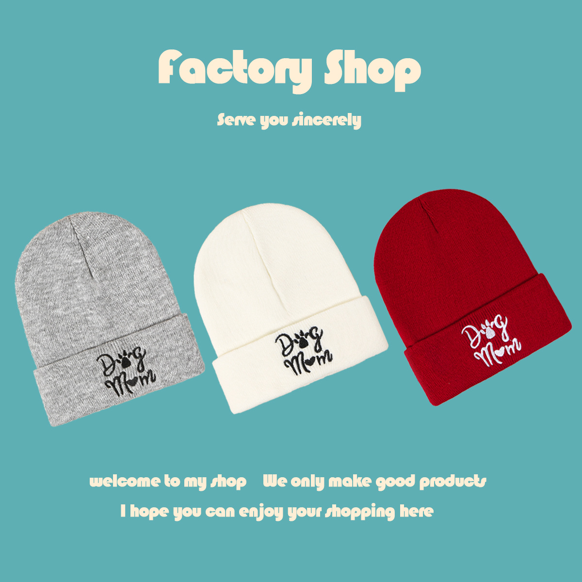 119g Weight Housewarming, Anniversary, Business, Wedding, Birthday, Festival Occasion Letter Pattern Unisex Gender Embroidery Design Korean Style Style Grey, White, Red, Black Color Fashion Knitted Hat 1
