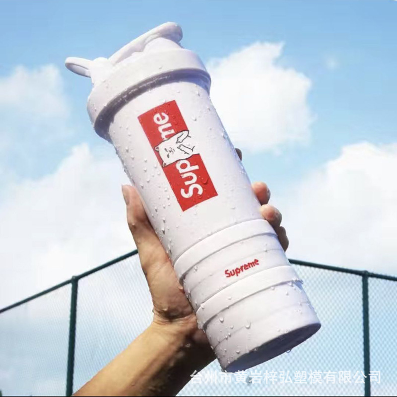 Manufactor three layers Protein powder Shaker motion Milkshake cups Bodybuilding High-capacity Plastic cups customized