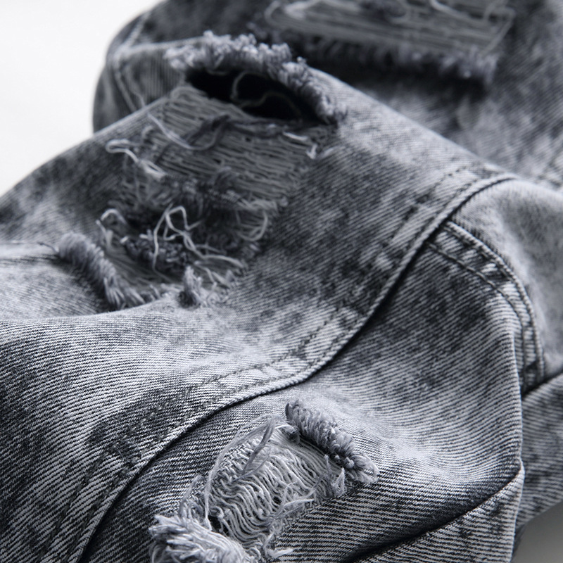 Jeans pour hommes, nouvelle mode, personnalité, tendance, trous d'épissure, pantalons droits_voghion.com