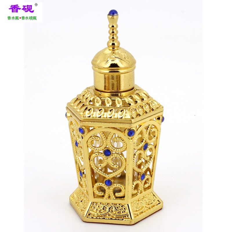 香砚10ml金色镂空六角瓶款香水瓶摆件1.jpg