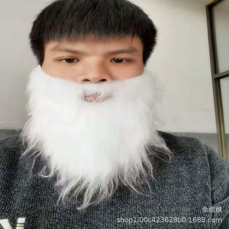 圣诞扮演白胡子圣诞节装饰胡须万圣节假胡子成人表演装扮道具
