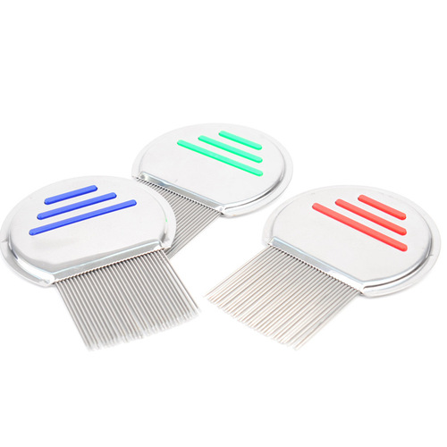 New cross-border pet comb dog flea comb stainless steel threaded needle comb cat grooming supplies wholesale