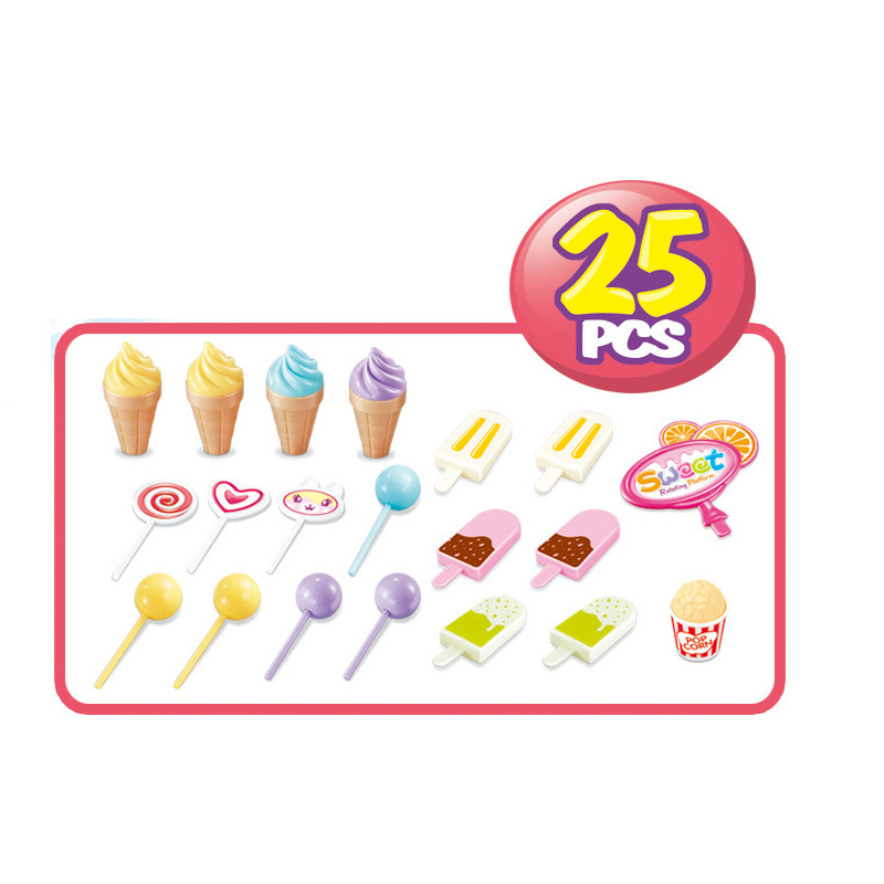 儿童冰淇淋玩具套装过家家女孩手推车雪糕机宝宝冰激凌收银机女童详情图3