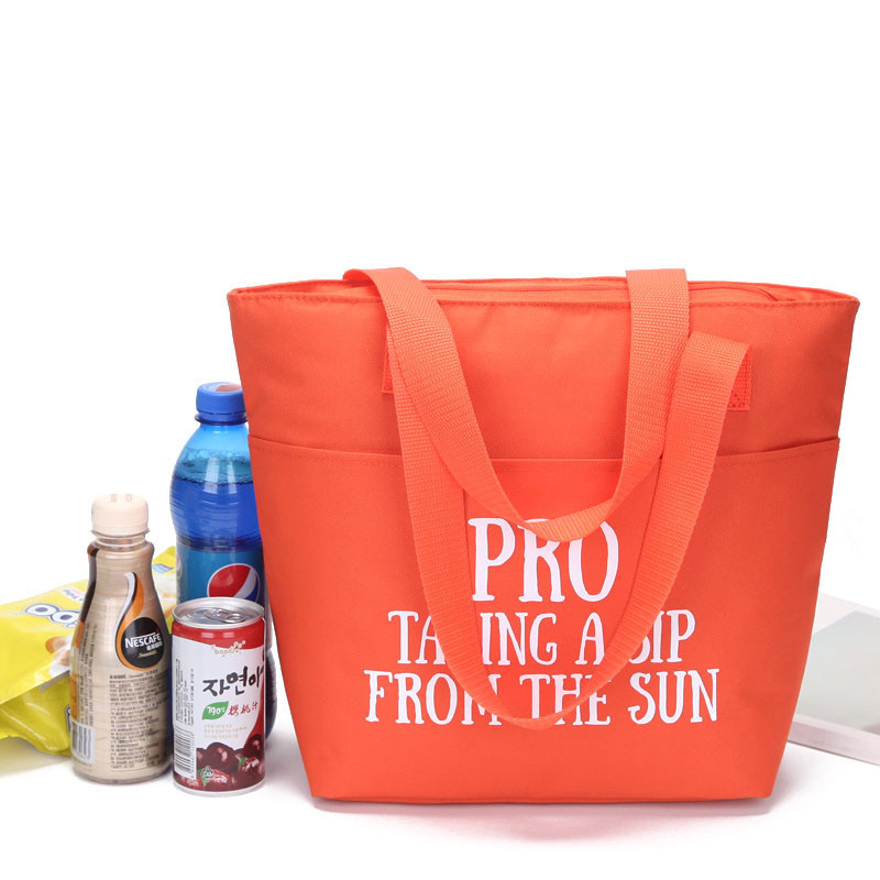 防水牛津布保温午餐袋日式保鲜冷藏储物购物袋大容量野餐手提袋