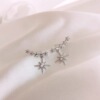 Earrings for elementary school students, retro advanced starry sky, internet celebrity, Japanese and Korean, Korean style, simple and elegant design, high-quality style