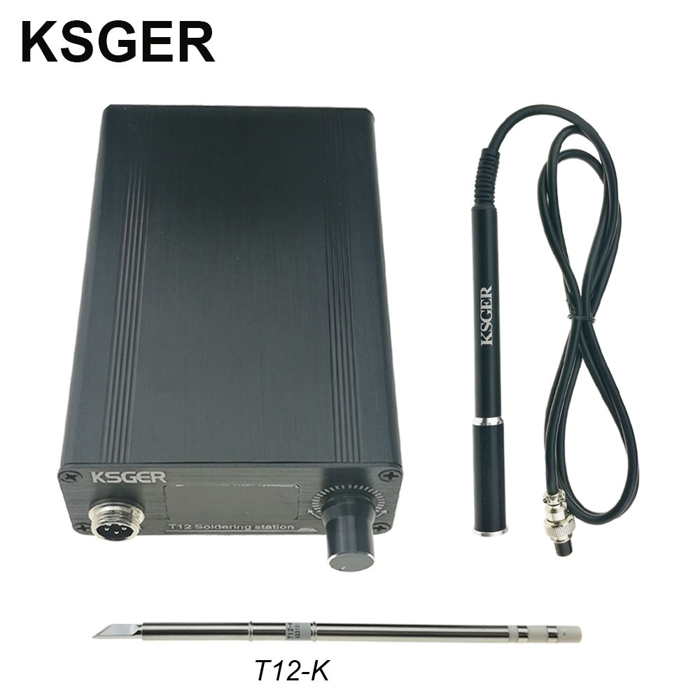 KSGER fabricante T12 Estación de soldadura OLED temperatura ajustable STM32 panel de control reparación Estación de soldadura eléctrica cabeza de soldadura núcleo de calefacción