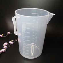 實驗室pe塑料量杯帶刻度手柄刻度量杯定制透明液體量杯