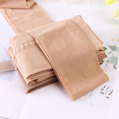 Spring and summer 80D steel wire mask seamless satin foot pants plus crotch stockings bottoming pantyhose 312/311