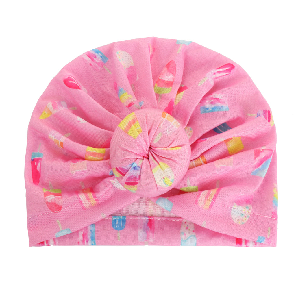 Autumn New Children's Hats Baby Print Donut Turban Hat Baby Striped Hood Wholesale Nihaojewelry display picture 1