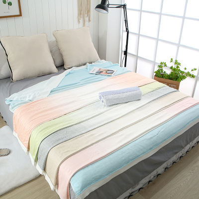 One piece On behalf of live broadcast Foreign trade Gradient Bamboo fiber towel Borneol comfortable soft air conditioner Blanket