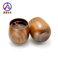 Love Home Supplies Wooden Cups, Natural Solid Wood Classical Wine Glasses, New Generation Footed Large Bell Cups